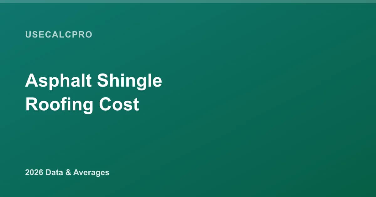 Asphalt Shingle Roofing Cost in 2026 (Per Sq Ft & Per Square)