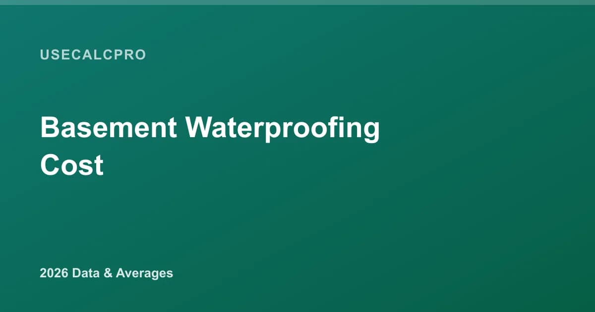 Basement Waterproofing Cost in 2026: Method, Size & Cause Breakdown