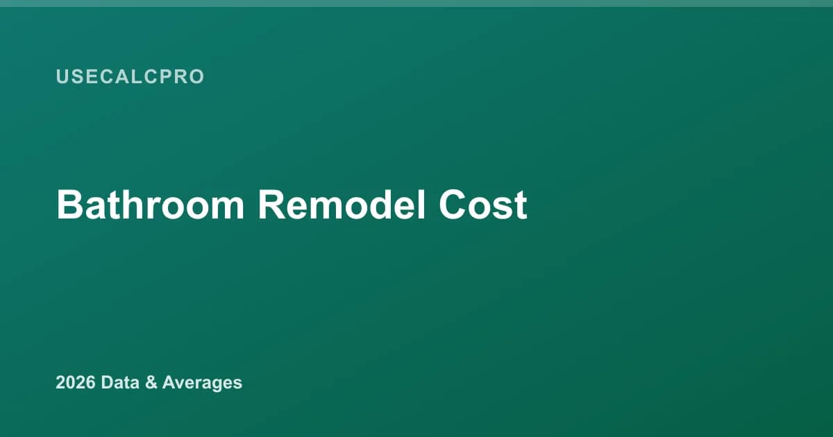 Bathroom Remodel Cost in 2026: Prices by Size, Scope, and Tier