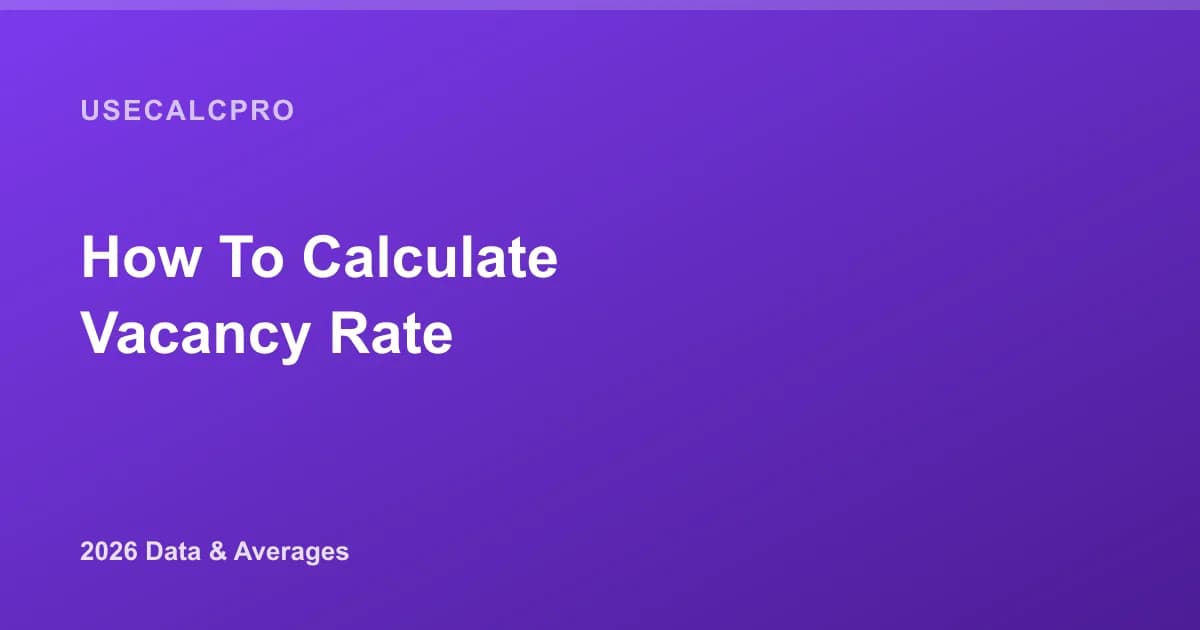 How to Calculate Vacancy Rate for a Rental Property (2026)