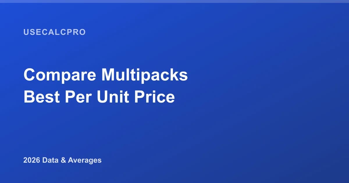 Compare Multipacks for the Best Per-Unit Price (2026 Guide)