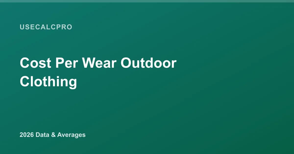 Cost Per Wear for Outdoor Clothing Purchases (2026)