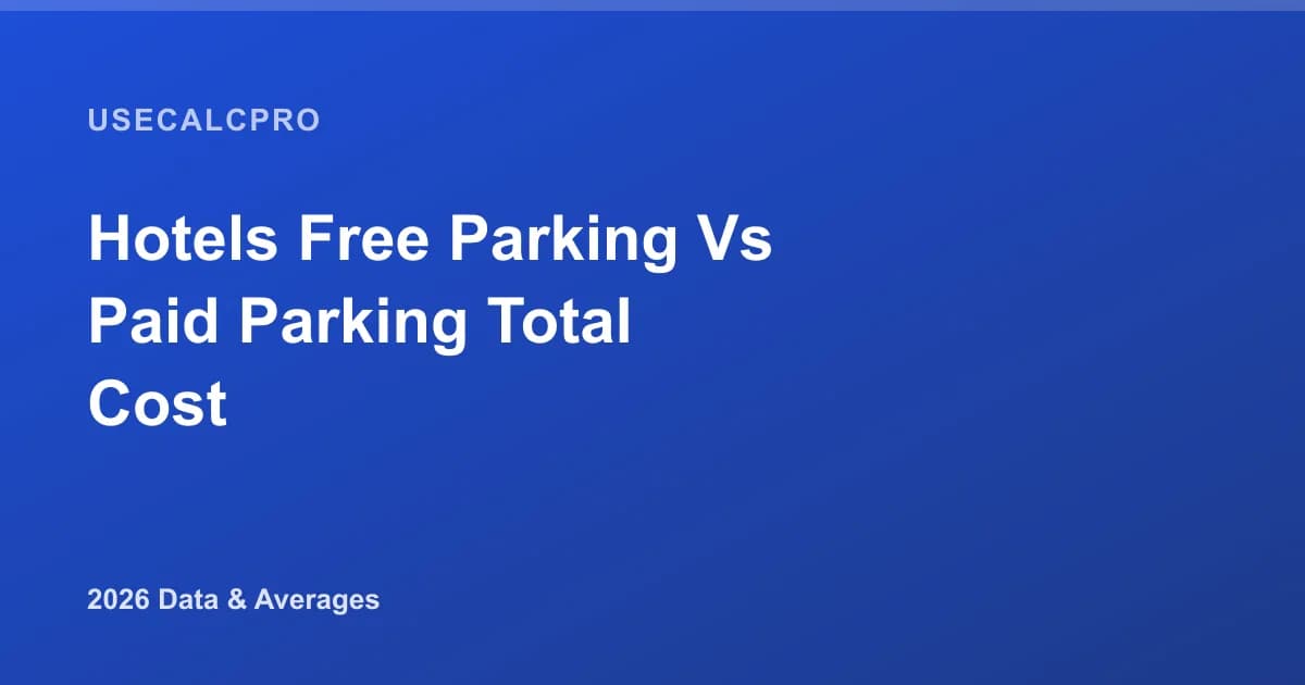 Hotels With Free Parking vs Paid Parking: Total Cost, Amenities, and Reviews Compared (2026)