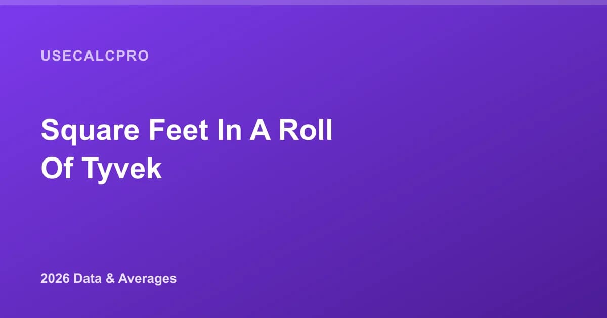 How Many Sq Ft in a Roll of Tyvek? 2026 House Wrap Guide