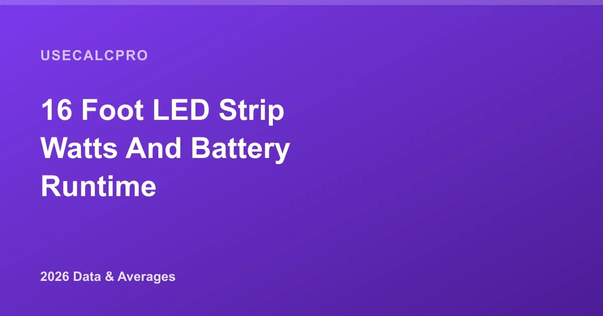 How Many Watts Does a 16-Foot LED Strip (USB-C) Need? + Battery Runtime (2026)