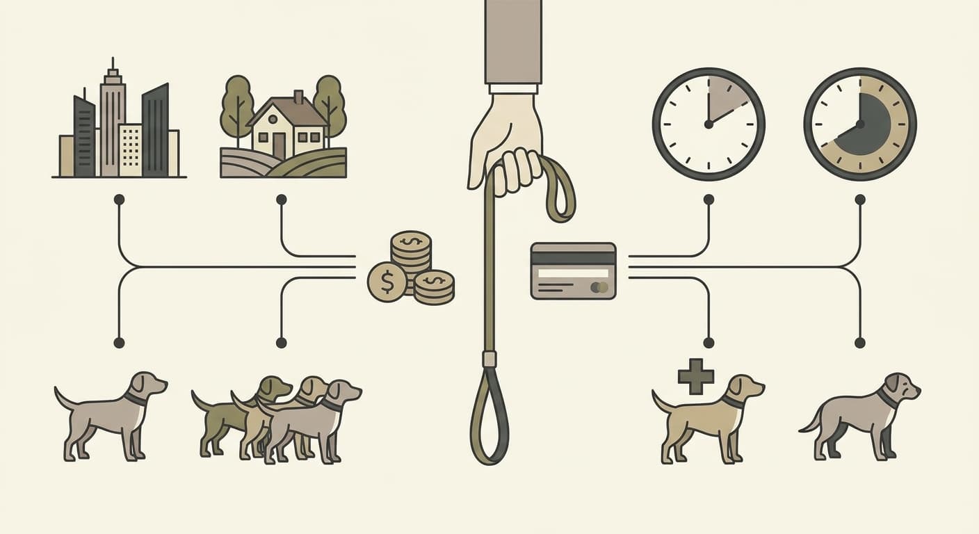 How Much Do Dog Walkers Charge in 2026? Per-Walk, Weekly & Monthly Rates