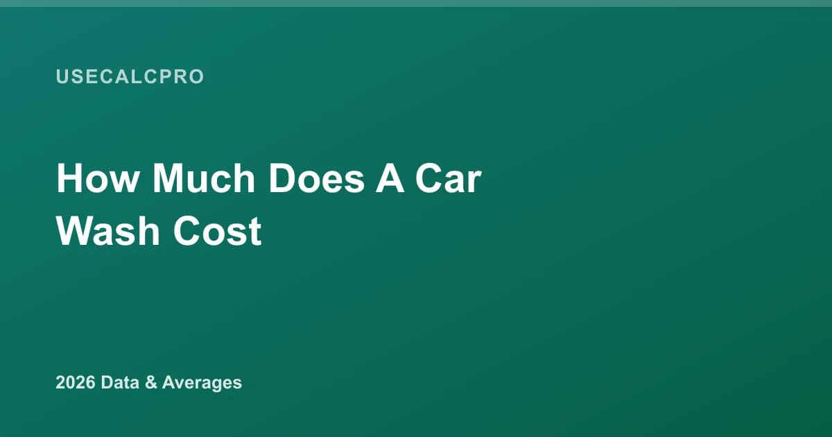 How Much Does a Car Wash Cost in 2026?