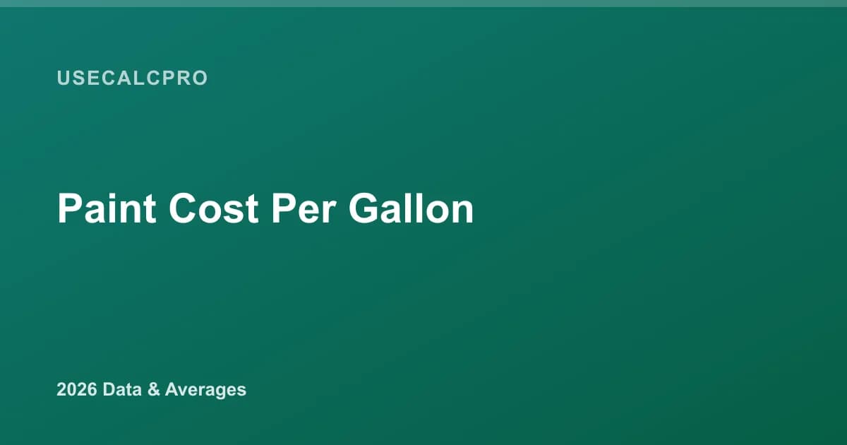 Paint Cost Per Gallon (2026): Interior & Exterior by Brand and Grade