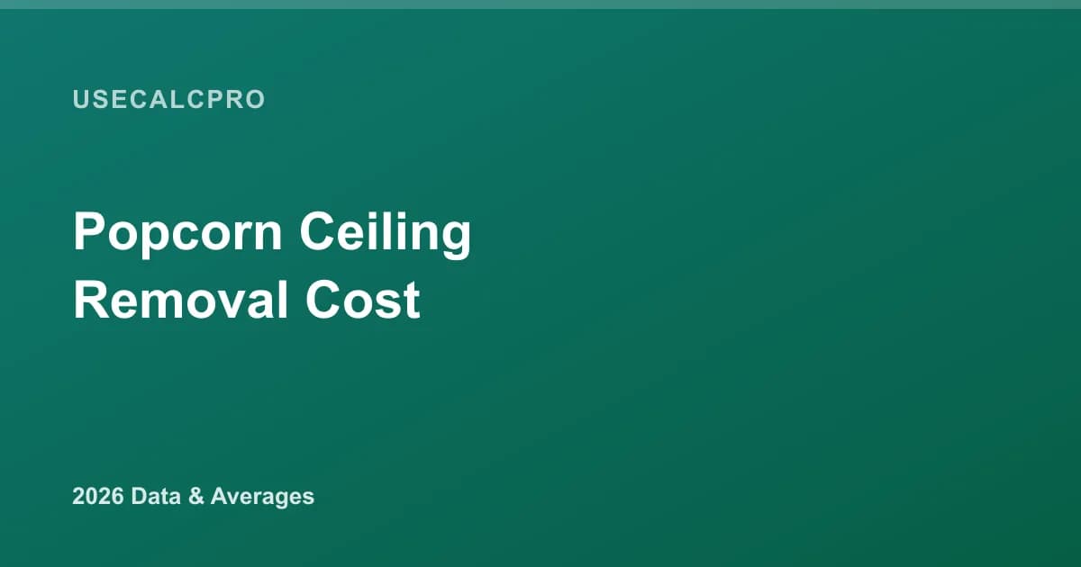Popcorn Ceiling Removal Cost in 2026: Per Sq Ft, By Room & Asbestos