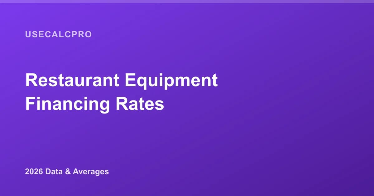 Restaurant Equipment Financing Rates (2026): Loan vs Lease vs SBA