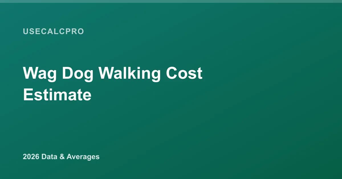 Wag Cost Estimate (2026): Walk, Drop-In, Overnight and Boarding Prices