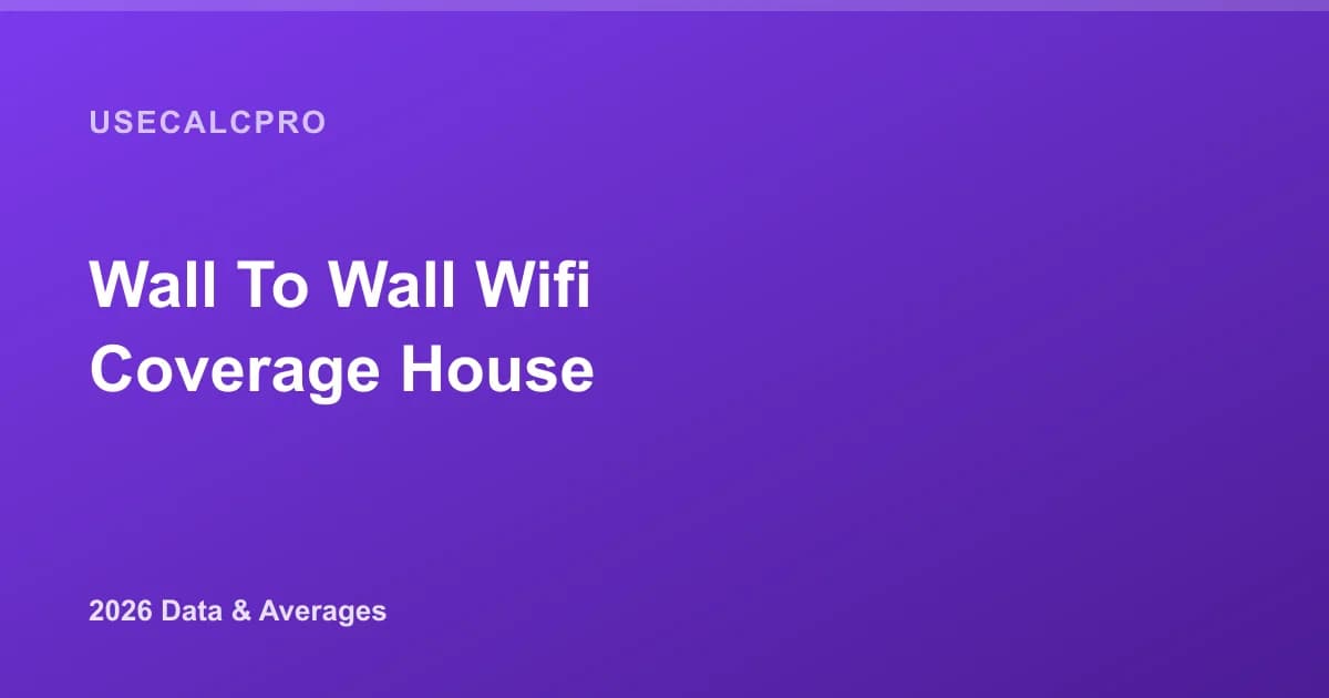 Wall-to-Wall WiFi Coverage for a House: How Many Mesh Nodes (2026)