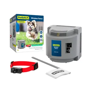 PetSafe Original Wireless Electric Fence for Dogs, Portable for Travel Covers Up to 1/2 Acre, Waterproof Collar for Pets 8lb+ with Tone/Static (Gray), from the Parent Company of Invisible Fence Brand