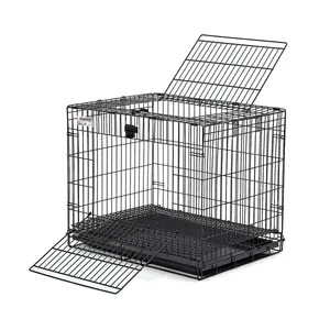 MidWest Homes for Pets Small Wabbitat Rabbit Cage, Grid Mesh Floor, Removable Tray, Top & Front Door Access, Rust Resistant Finish, No Tools Required