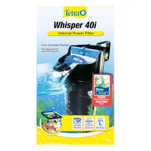 Tetra Whisper Internal Power Filter, Large Bio-Bag Filter Cartridges, 3-Stage Filtration, 20-40 gal
