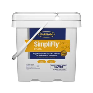 Farnam SimpliFly Feed Through Fly Control Daily Supplement for Horses, 10 lb, EPA Approved Palatable Pellets, Prevents Stable Flies in Manure and Break and Prevents the Fly Life Cycle, 160 Day Supply
