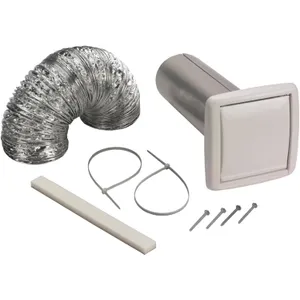Broan-NuTone WVK2A Flexible Wall Ducting Kit for Ventilation Fans, Exhaust Fan 9-Piece Duct Kit, 4-Inch