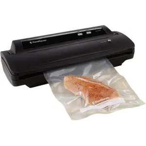 Foodsaver FSFSSL2244-000 V2244 Machine for Food Preservation with Bags and Rolls Starter Kit | Number 1 Vacuum Sealer System | Compact and Easy Clean | UL Safe, Single, Black
