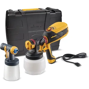 Wagner Spraytech 0529010 FLEXiO 590 Handheld HVLP Paint Sprayer, Sprays Most Unthinned Latex, Includes Two Nozzles - iSpray & Detail Finish Nozzle, Complete Adjustability for All Needs, Multi-Colored
