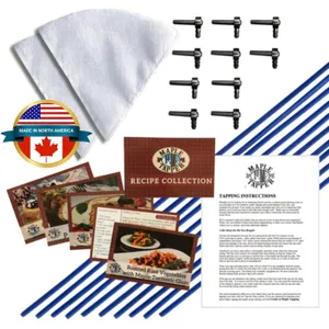 MAPLE TAPPER Maple Syrup Tree Tapping Kit – (10) Spiles + (10) 3' Tubes + (2) 1- QT Maple Sap Filters – BPA Free Food Grade - Full Instructions, Recipe Cards- Made in North America