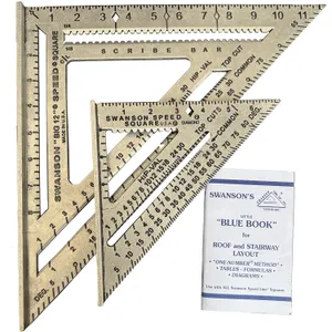 SWANSON Tool Co., Inc SW1201K Value Pack 7 inch Speed Square and Big 12 Speed Square (without layout bar) ships with Blue Book