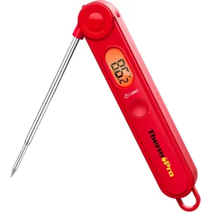 TempPro TP03B Digital Meat Thermometer for Cooking, Instant Read Thermometer with Backlight, Kitchen Food Thermometer for Grill Smoker BBQ Oil Deep Fry Candy Bread Coffee (Previously ThermoPro)