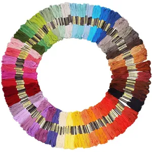 iShyan Embroidery Floss Thread 100 Skeins 100 Colors with Color Numbers for Cross Stitch Crochet Friendship Bracelets Handcrafts 8.75 Yards Long Per Skein with 6 Strands