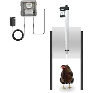 JVR Automatic Chicken Coop Door with Timer, Heavy Duty Aluminum Security Door, Smart Anti-Pinch Sensor & Industrial Screw-Rod Actuator, Precise Dusk to Dawn Schedule, Fits 11" x 12" Openings