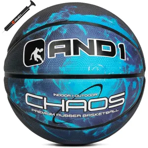 AND1 Chaos Basketball: Official Regulation (29.5 inches) Rubber - Deep Channel Construction Streetball, Made for Indoor Outdoor Basketball Games