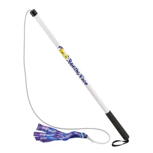Squishy Face Studio Flirt Pole V2, Purple/Blue Tie Dye, Regular 36" | With Lure, Durable Dog Toy, Fun Obedience Training & Exercise, All Breed Sizes