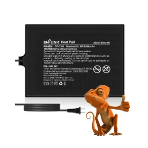 BN-LINK Reptile Heat Pad 6"X8" 8W for 10-20gal Under Tank Terrarium Heating Mat Waterproof for Turtle, Lizard, Frogs, Snake, Hermit Crab