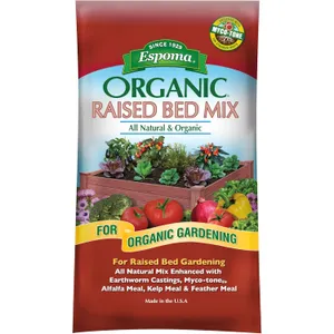 Espoma Organic Raised Bed Mix - All Natural and Organic Potting Soil Mix for Growing Vegetables and Herbs in Raised Garden Beds. for Organic Gardening.1.5 Cubic Foot Bag
