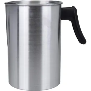 Yarlung 4 Pounds Candle Making Pouring Pot, Aluminum Construction Candle Making Pitcher Dripless Pouring Spout Wax Melting Pot with Heat-Resisting Handle