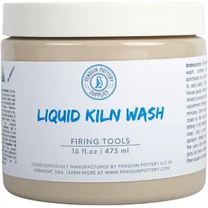 Penguin Pottery - 16 oz Liquid Kiln Wash - Ready to Use - No Need to Mix - Prevent Glaze from Sticking to Kiln Shelves (1 Pint | 16 fl.oz | 473 ml)