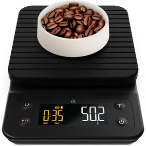 Greater Goods Coffee Scale with Timer – 0.1g Precision Digital Coffee & Espresso Scale for Pour-Over, Coffee Bean Weighing, Barista Brewing, Waterproof Cover, 3kg Capacity (Onyx Black)