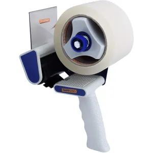 Tape King Packing Tape Dispenser Gun - Handheld Tape Gun with 1 Bonus Clear Packaging Tape (3 Inch Wide) - Shipping Tape for Sealing, Storing, and Moving Boxes, 1 Pack