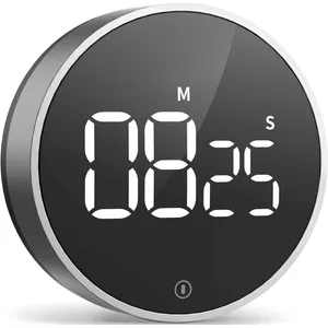 VOCOO Digital Kitchen Timer - Magnetic Countdown Countup Timer with Large LED Display Volume Adjustable, Easy for Cooking and for Seniors and Kids to Use (Space Grey)
