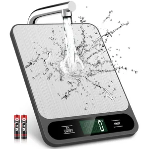 Mik-Nana Food Scale, 10kg/22lb Digital Kitchen Scale Weight Grams and Ounces for Baking Cooking Coffee Package Postage, 6 Units with Tare Function, LCD Display, Easy Clean Stainless Steel