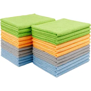 AIDEA Microfiber Cleaning Cloth 24 Pack, Microfiber Towels for Cars, Soft & Absorbent Cleaning Rags, Premium Lint Free Shop Towels for House, Kitchen, Car, 12inx16in