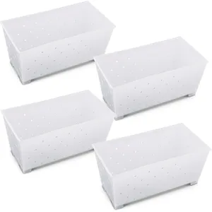 Cheese Molds for Cheese Making - Set of 4 Rectangular Draining Baskets - Made in France