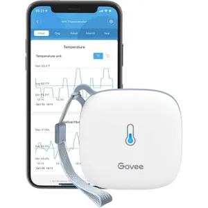 Govee Smart Thermometer Hygrometer, WiFi Humidity Temperature Sensor with App Notification Alert, 2 Years Free Data Storage Export, Wireless Remote Monitor for Room Greenhouse Incubator Wine Cellar
