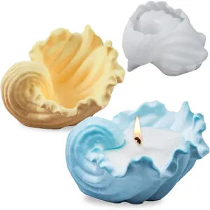 Wehous Unique Holder Resin Molds Silicone, Wave Shell Tray Silicone Mold, Bowl Epoxy Resin Casting Mold for DIY Jewelry Plate Candle Holder Candy Container Storage Craft Gift