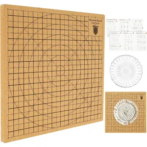 Macrame Board with Pins,Upgraded 12in Double Side Macrame Project Board with Grids,Handmade Braiding Board with Instructions,Reusable Macrame Cork Board for Cording Bracelet Wigs Braid Knotting String