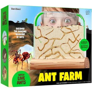 Dan&Darci Ant Farm Kit for Kids - Farms Colony - Includes Ants Voucher - Sand Habitat Kits - Bug Terrarium House - Educational Science Gifts for Kid - Nature Learning Toys for Boys, Girls & Adults