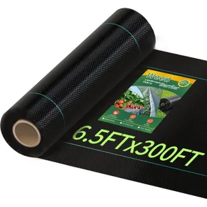 Pterying 6.5ftx300ft Weed Barrier Landscape Fabric Heavy Duty, Premium 3oz Garden Geotextile Fabric, Outdoor Weed Blocker Fabric, for Driveway Mats, Erosion Control, Ground Cover Weed Barrier