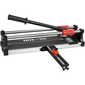 16 inch Double Guide Rails Manual Tile Cutting Machine Wide Aluminum Bottom Plate Ceramic Porcelain Floor Tile Cutter Heavy Duty 400mm/40cm R2818T040