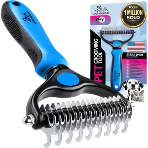 Pat Your Pet Deshedding Dog Brush For Shedding – Cat Brushes For Indoor Cats, Double-Sided Cat Brush Deshedding & Grooming Tool For Long Haired And Short Haired Dogs, Skin-Friendly