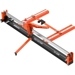 48 Inch Manual Tile Cutter with Cutting Guide, Tungsten Wheel and Dust-Sealed Roller, Heavy-Duty Steel Rail Cutter for Ceramic and Porcelain