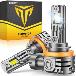 FAHREN H11/H8/H9 Lights Bulbs, 24CSP Chips 70,000LM Super Brighter, 1:1 Design Plug N Play, H16 Low Beam 6500K Cool White, IP68 Waterproof, 10 Years Long Life with Cooling Fan, Pack of 2