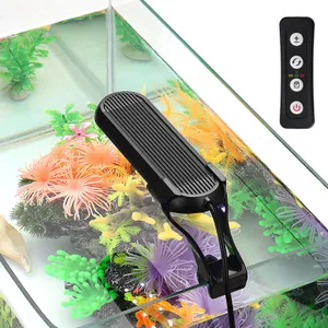 6W LED Aquarium Light with Remote Control 14 Light Colours Clip On Aquarium Lights for Fish Tank Freshwater Fish Tank Mini LED Fish Tank Light for Planted Tank